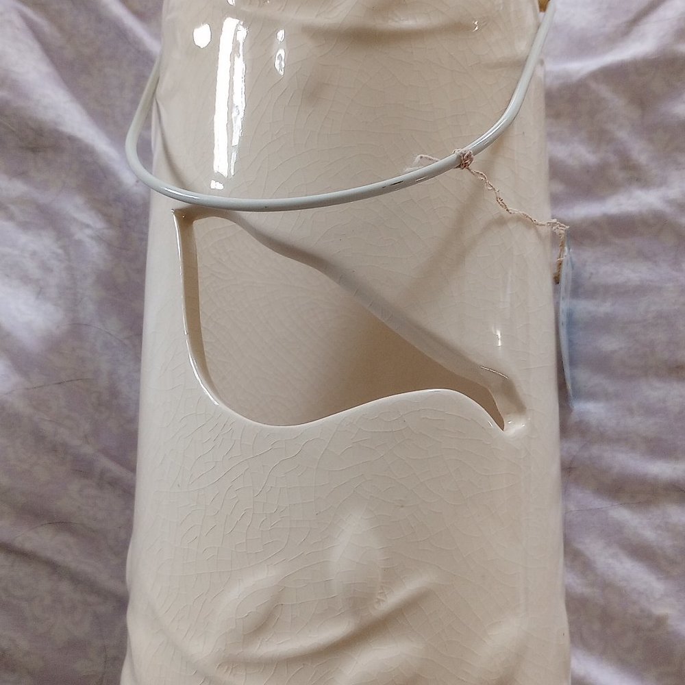 Ceramic Luminary with Bird Cutout